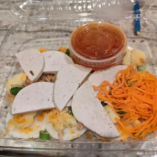 Banh Beo (#53) steamed rice cake with shredded pork and fancy pork