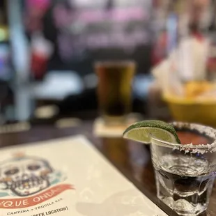 Special tonight was pint and shot with the best salsa in the world!