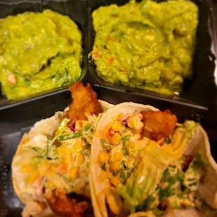 Baja Fish taco in corn tortilla