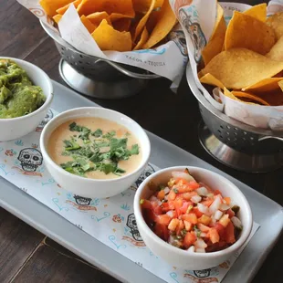 3 Dip Trio - queso dip, side  guacamole, pico de  Gallo