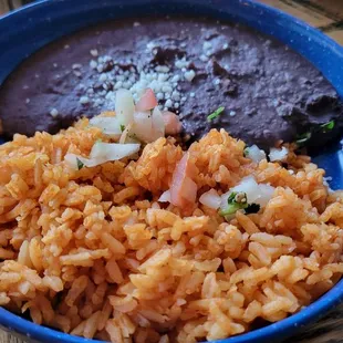 Side of beans and rice