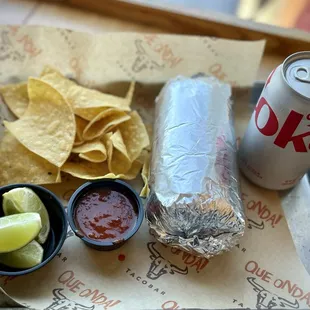 California burrito (Diet Coke can for scale)