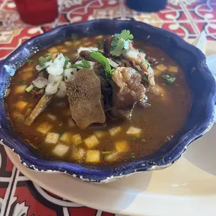 Birria de Chivo serve with rice and beans delicious very tasty !!!