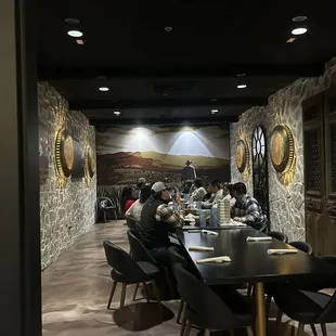 Banquet room. The Tequila bar.