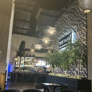 View of bar and entrance