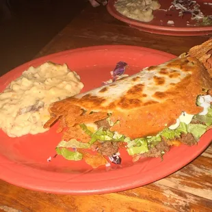 Gringo tacos and Potatoes Ole