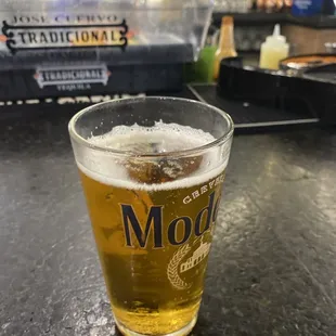 a glass of beer