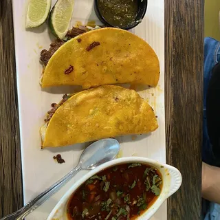 Tacos de Birria con Consome