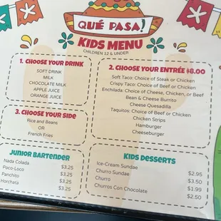the menu