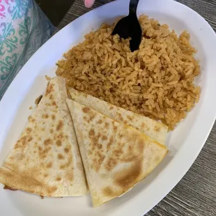 Kids meal quesadilla