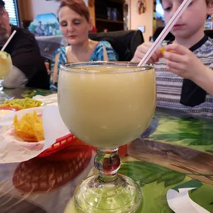 Frozen lime margarita.