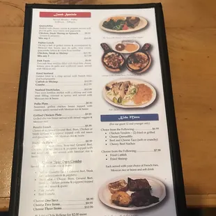 sushi and sashimi, menu