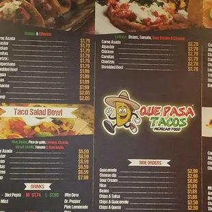 menu, pizza