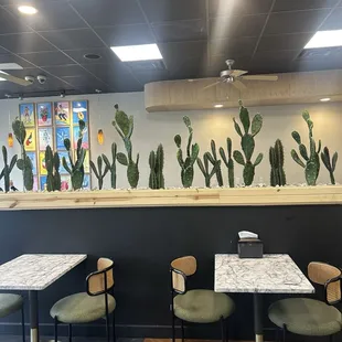 The inside dining area.