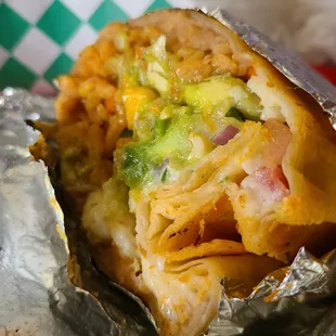 A closer view of the Red Burrito.