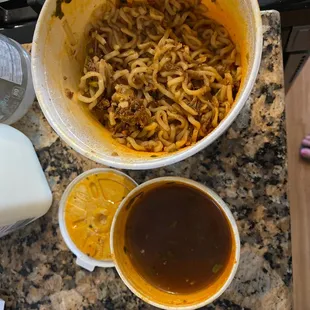 Birria ramen and consommé