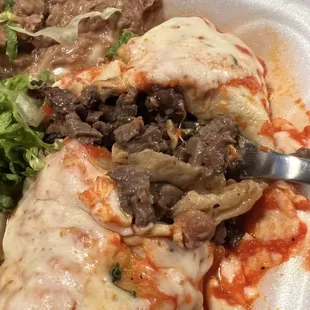 The steak burrito is all meat!! Hope you&apos;re hungry