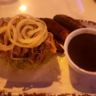 Cuban tamal with lechon