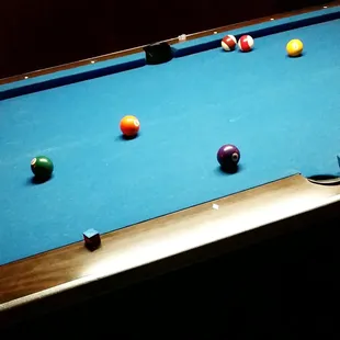 Pool table.