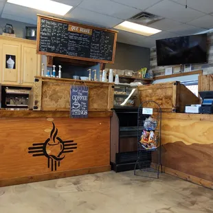 the front desk and counter