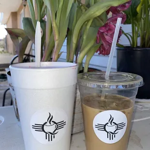 Bahama Mama shaved ice &amp; iced vanilla latte