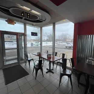 This is the seating area provided in the small location.