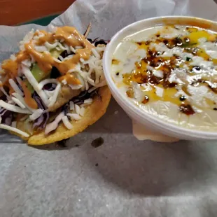 Super Fish Taco &amp; Chorizo Queso