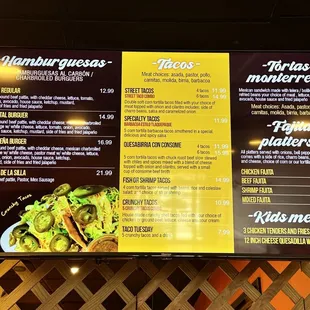 burritos and wraps, menu