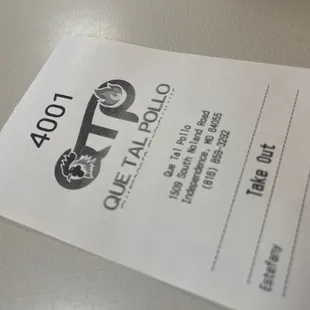 a close up of a receipt
