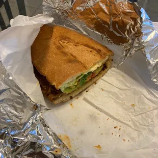 Half of a milanesa torta