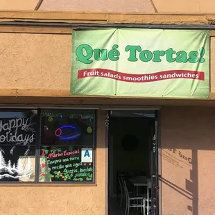 Que tortas! Tuesday special buy a torta and get a free drink  
Agua de horchata or 
Agua de Jamaica