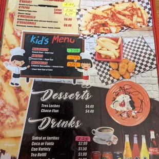 Snacks and kids meals.  Fyi the fries are