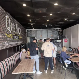 Inside the taco shop