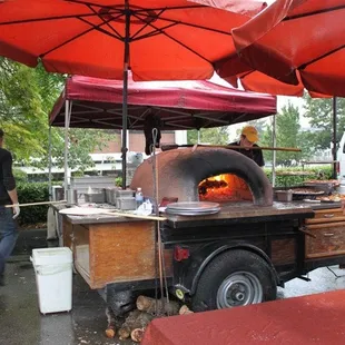 Mobile Coal Fired Pizza Oven