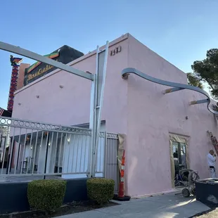 the outside of the building