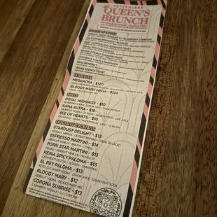 Brunch Menu