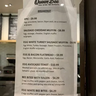 Food menu