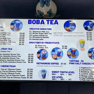 Menu as of October 4, 2023