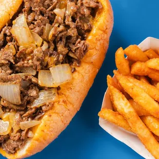 6" Cheesesteak Lunch Combo, includes a drink.