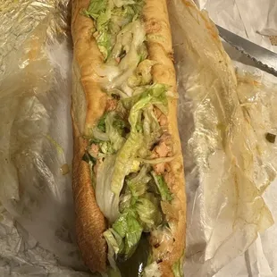10" Salmon Cheesesteak with lettuce, tomato, pickles and mayo