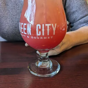 Fruity drink at Queen City Craft and Gourmet, Charlotte