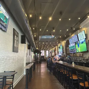 the bar and dining area