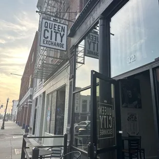 the entrance to queen city exchange