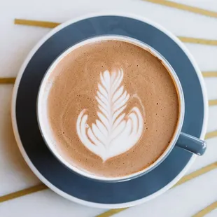 a cup of cappuccino
