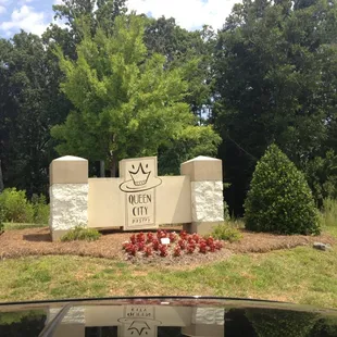 the entrance to the restaurant