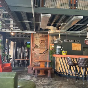 Bar and seating area