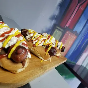 You gotta try the Hulk dog it's a massive chilli cheese dog!