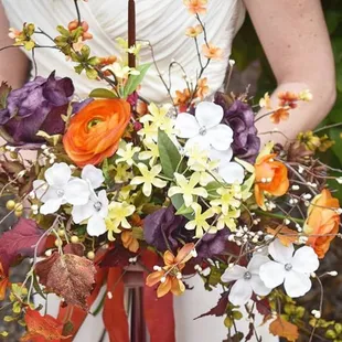 Bridal bouquet bright colors
