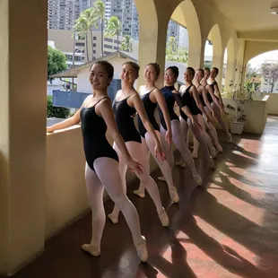 Arabesque on our beautiful lanai.