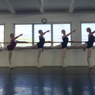 Ballet 3 class at the barre